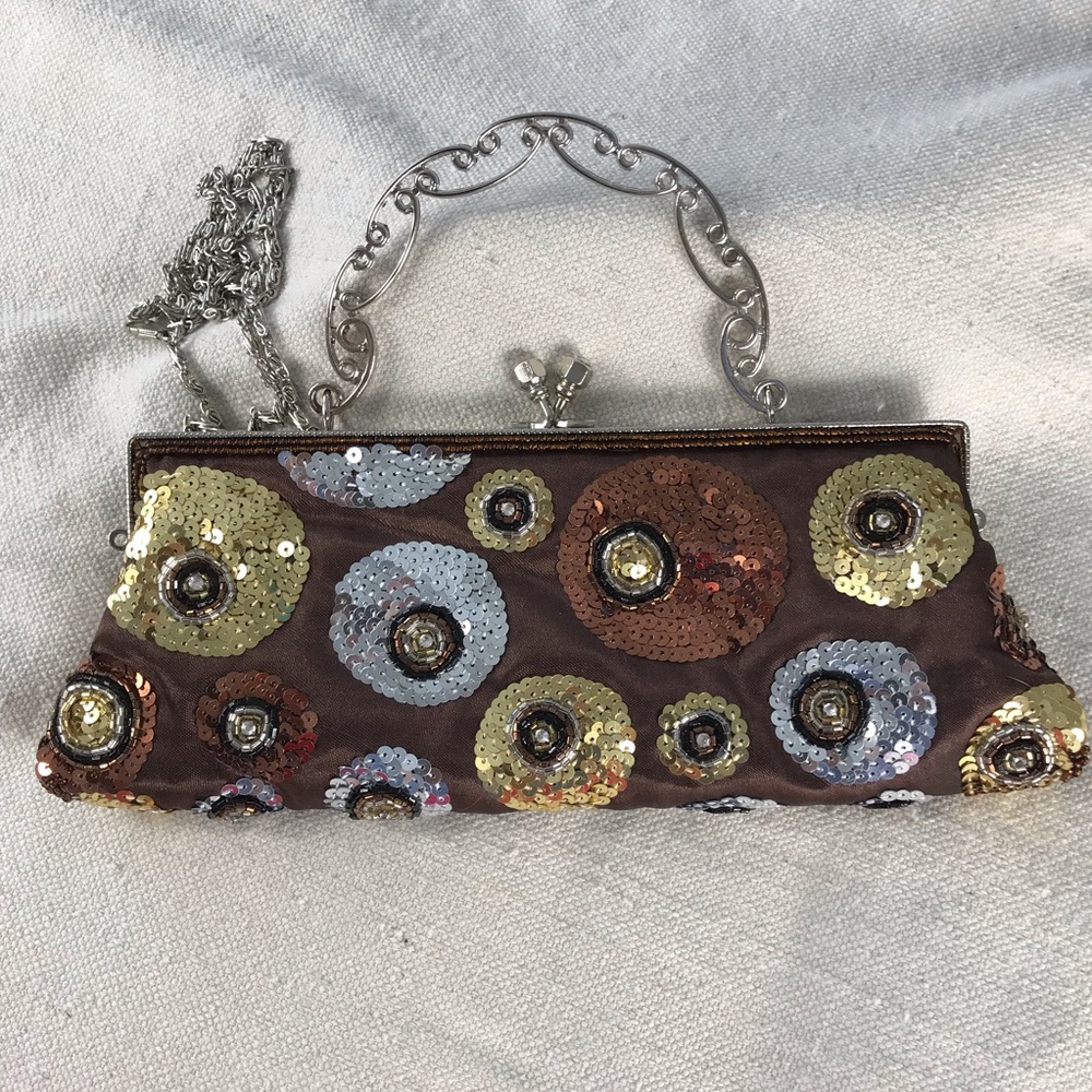 Also brand Fall evening sequin bag